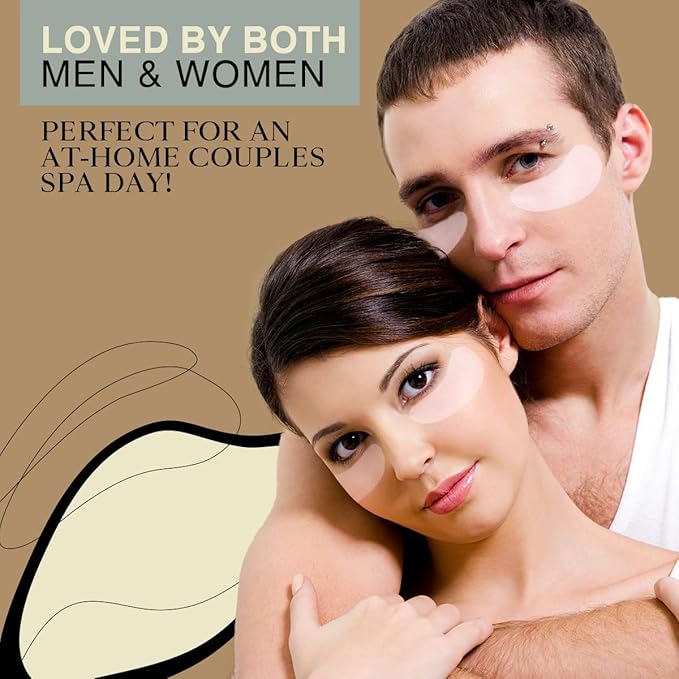 Gemini Under Eye Patches for puffy eyes, dark circles, under eye bags and wrinkles - 5 pairs biocellulose under eye masks for personal care - Certified Vegan-Velvo Beauty