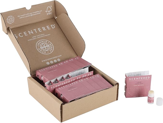 Scentered Party Favors for Wedding, Anniversary, Birthday - 30 x Mini Aromatherapy Inhaler Balm Sticks - Love: Enchanting Essential Oils Blend - Adult Party Favors for Women & Men-Velvo Beauty