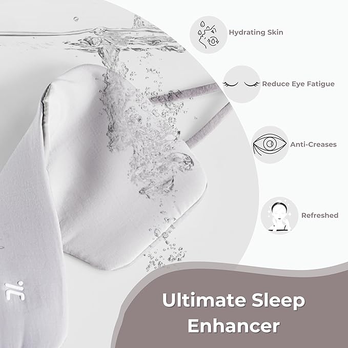 7C Soft Sleep Mask - Eye Mask - Hyaluronic Acid Anti-Aging Under Eye Cover with Adjustable Ear Elastic Straps for Full Night Sleep, Nap, Reduces Puffy Eyes Gifts-Velvo Beauty