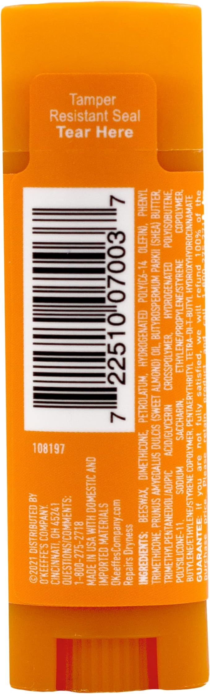 O'Keeffe's Unscented Lip Repair Lip Balm for Dry, Cracked Lips, Stick, (Pack of 6)-Velvo Beauty