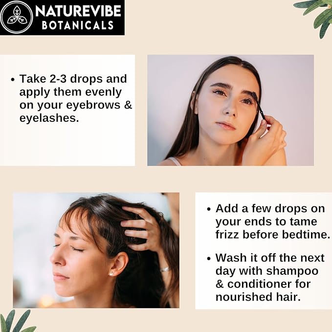 Naturevibe Botanicals Castor Rosemary Oil 32 Ounces | 100% Pure and Natural | Great for Skin Care and Hair Care-Velvo Beauty