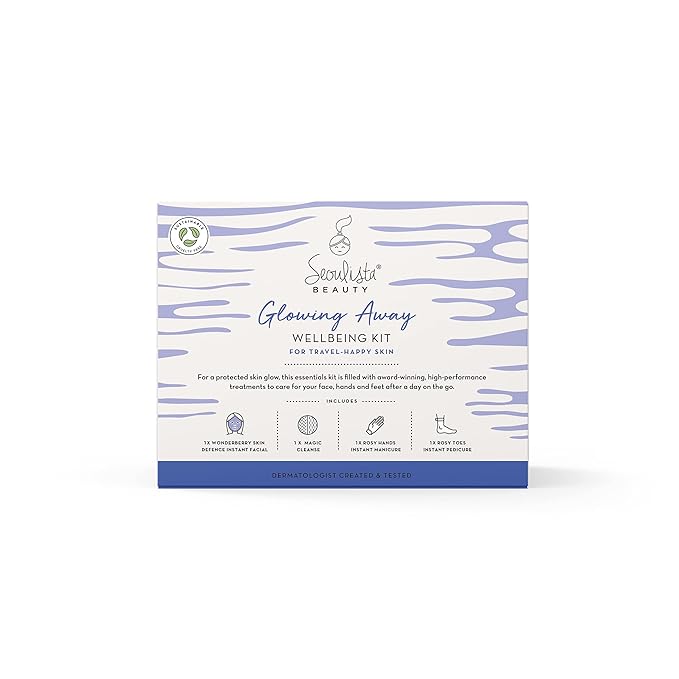 GLOWING AWAY Gifting Bundle | SKIN DEFENCE Sheet Mask | Rosy Toes - Foot Mask Instant Pedciure | Rosy Hands - Hand Mask Instant Manicure| Magic Cleanse™ Eco-friendly Cleansing Tool-Velvo Beauty