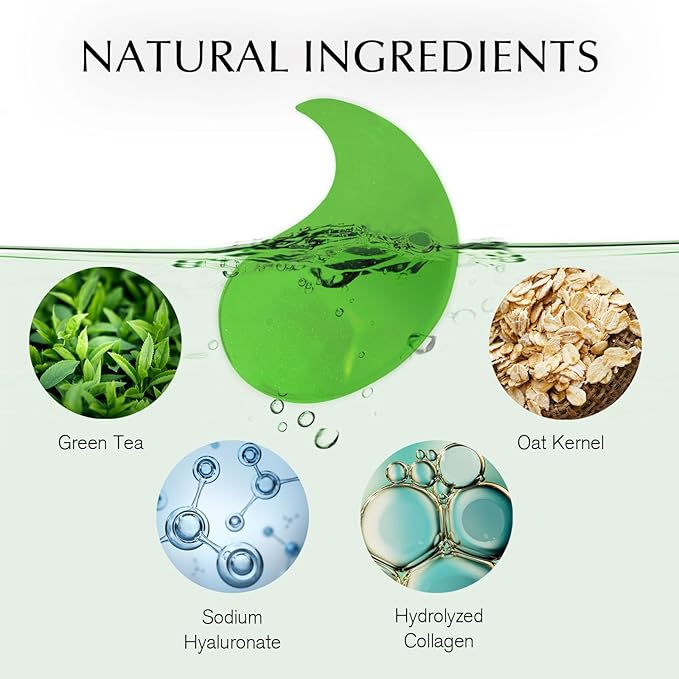 Under Eye Patches for Dark Circles: 30 Pairs Green Tea Eye Gels Pads - Reduce Eye Bags, Wrinkles & Puffy - Skin Treatment Mask Retinol Collagen - Anti Aging & Face Moisturizer For Women (Green Tea)-Velvo Beauty