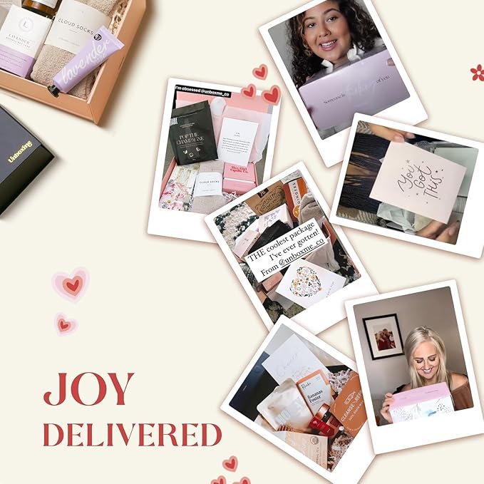 Unboxme Lavender Spa Gift Basket For Women - Relaxation Gifts I Self Care Package with Lavender Scented Candle, Wine Tumbler, Bath Bomb, Soap, Socks, Hand Cream & Bonus Card | Sympathy Gift-Velvo Beauty