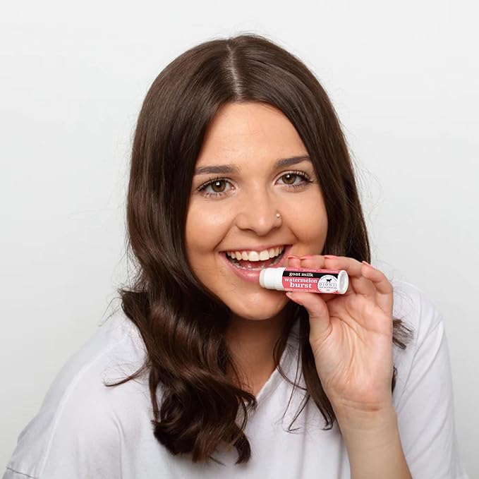 Dionis Goat Milk Skincare Watermelon Holiday Lip Balm Gift Set - Beeswax, Shea Butter & Coconut Oil Lip Care Products Made in The USA - Cruelty Free Lip Moisturizer For Chapped Lips, 0.28oz 3 Pack-Velvo Beauty