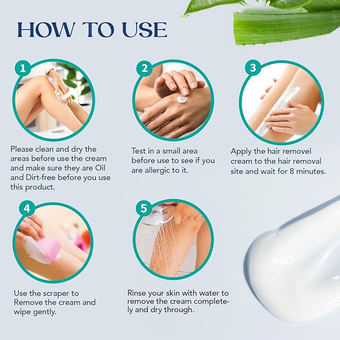 Hair Removal Cream for Women, Men - Bikini, Intimate Areas - Painless Depilatory for Body, Legs, Arms, Underarms, Private Areas - 120g-Velvo Beauty