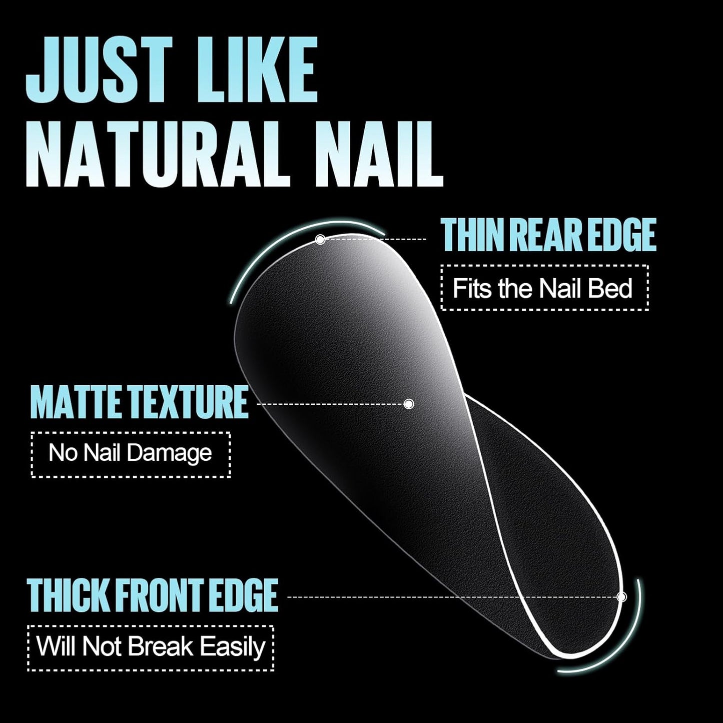 TOMICCA Extra Short Round Nail Tips, Double Sided Matte Gel Full Cover Nail Tips No Filed, Acrylic Fake False Nail Tips for DIY Press On Nails 360PCS 15 Sizes-Velvo Beauty