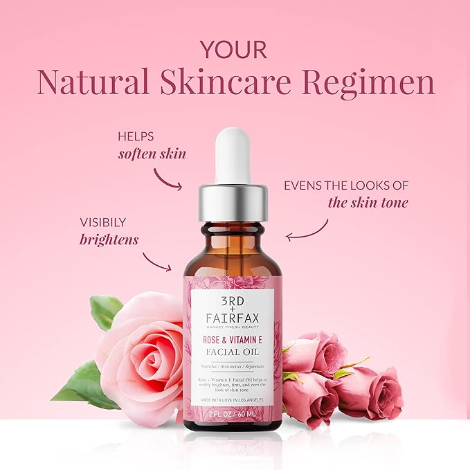 Rose & Vitamin E Facial Oil - 2oz-Velvo Beauty