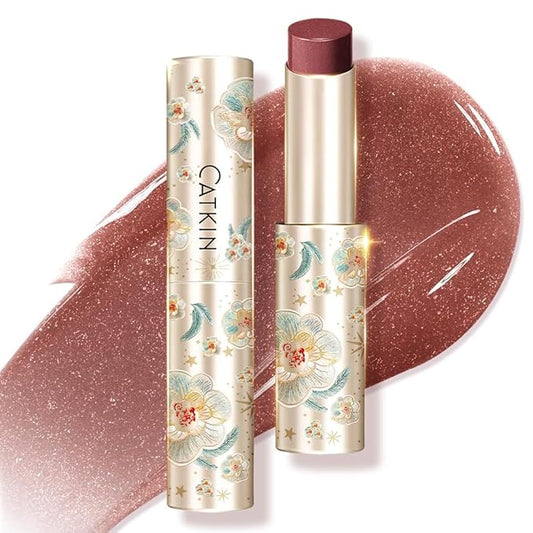 CATKIN Glossy Lip Balm Ultra Hydating Glow Lip Tinted Jelly Plump Melting Balm Shea Butter Repair Soothing For Dry Lips Dewy Finished 0.12 oz C04 PEONY-Velvo Beauty
