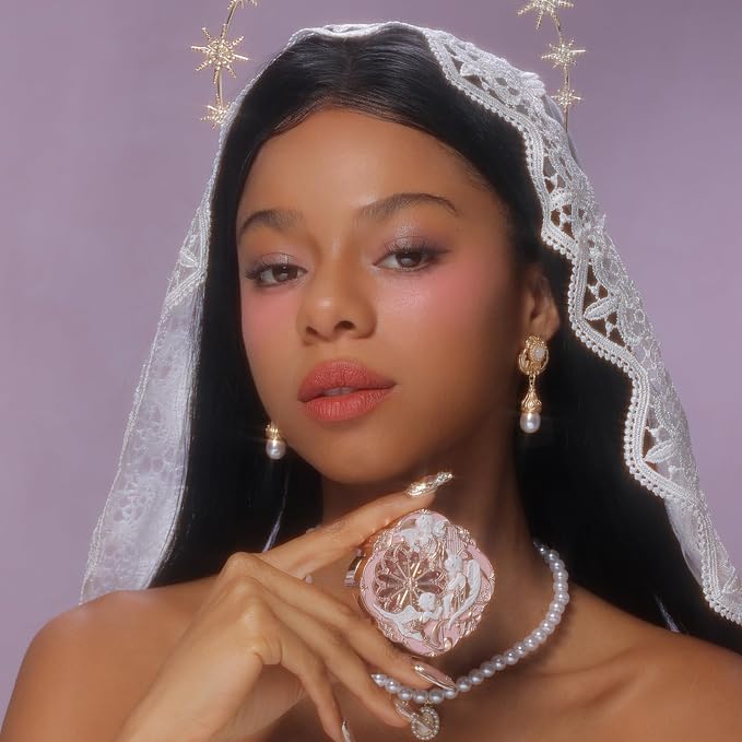 Flower Knows Little Angel Cream Blush,Buildable & Blendable Makeup Blush for cheeks,Soft & Long-lasting,Rose Pink Flush for All Skin Tones(02 Floral Praise,6g)-Velvo Beauty