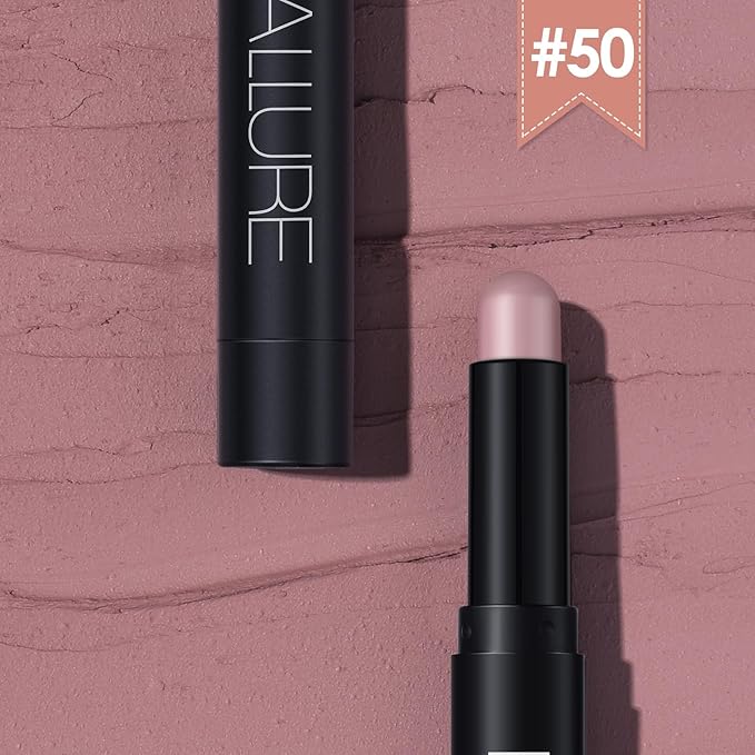 FOCALLURE Shimmer and Matte Cream Eyeshadow Stick,Smooth Brilliant Eye Brightener Pencil for Women,Long Lasting Waterproof Eye Shadow and Liners Makeup,#50 Memory-Velvo Beauty