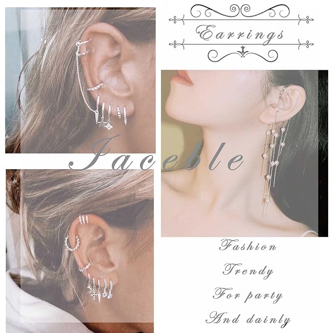 Boho Rhinestone Heart Tassel Earrings Long Tassel Chain Dangle Earrings Silver Crystal Cz Love Heart Studs Earrings Long Chandelier Dangle Earrings Wedding Cz Fringe Chain Earrings Jewelry for Women and Girls-Velvo Beauty