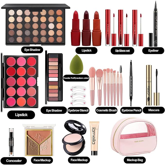 All In One Full Makeup Kit for Women,Professional Makeup kit,Multipurpose Makeup Sets, Beginners and Professionals Alike-Velvo Beauty
