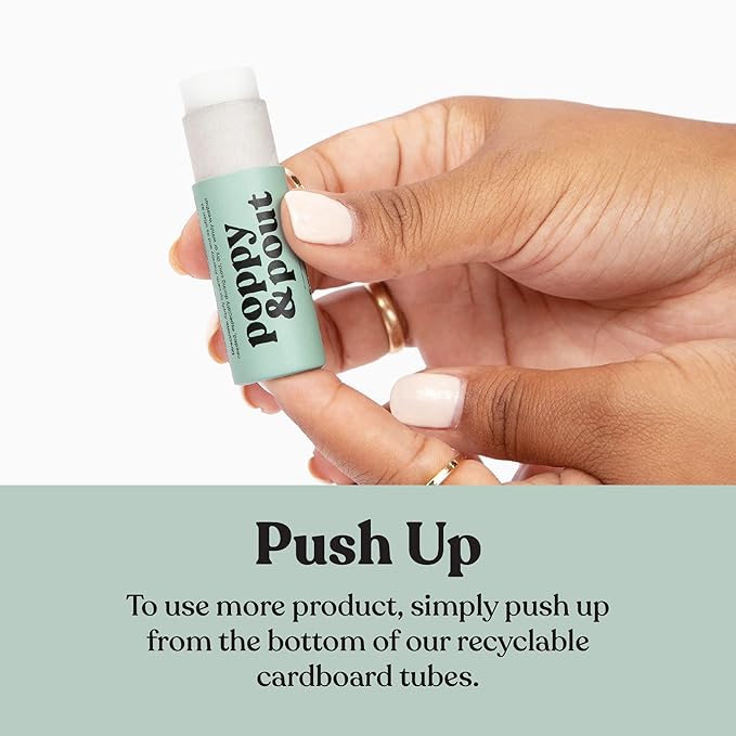 Jumbo Lip Balm Gift Set (3-Pack, Top Flavors) | Poppy & Pout All Natural Lip Balms & Moisturizers | Hydrates with Beeswax, Vitamin E, Organic Coconut Oil | Cruelty-Free | Recyclable Cardboard Tube-Velvo Beauty