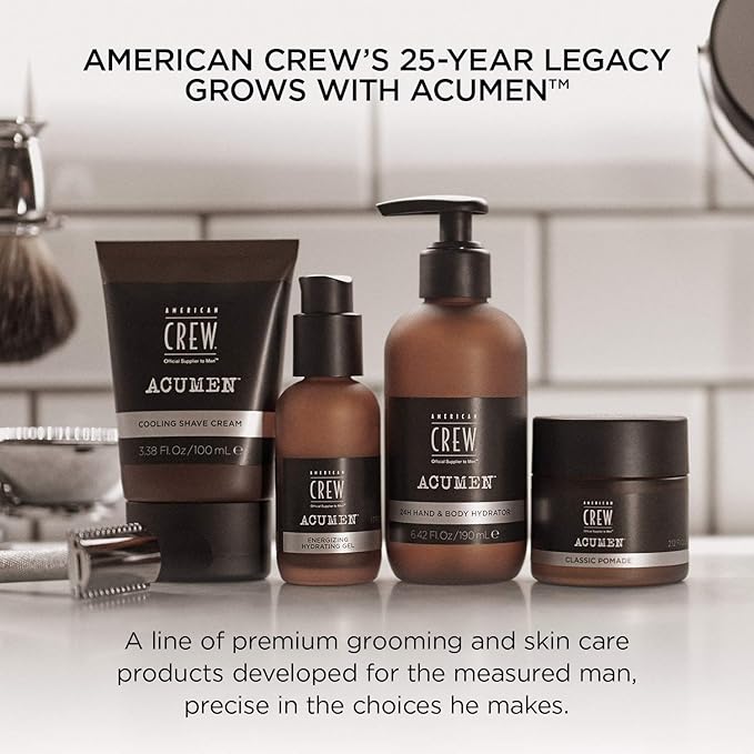 American Crew Men's Moisturizing Gel and Essential Travel Kit with Shampoo, Shave Cream, Gel by American Crew Acumen-Velvo Beauty
