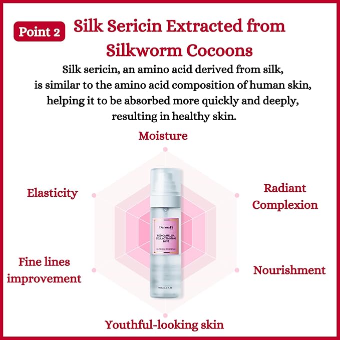 [DermaFi] Red Camellia Cell Activating Mist Facial Toner Spray (3.38 fl oz/100ml)-Velvo Beauty