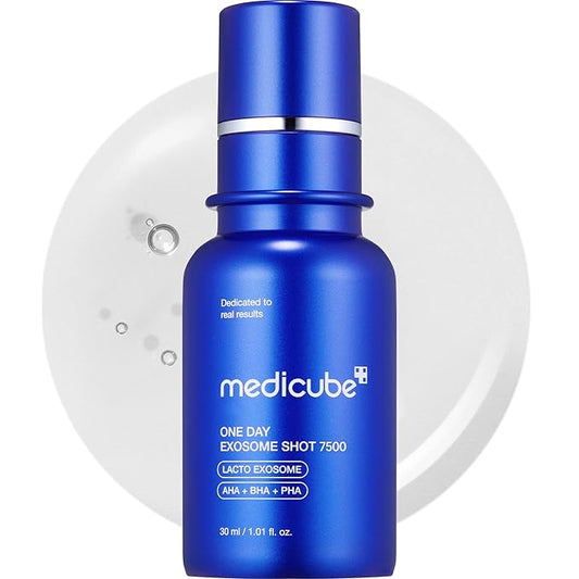 medicube Zero Exosome Shot 7,500 PPM Spicule Facial Serum | Liquid Skin Booster Serum | Exosome, AHA+BHA+PHA | Pore Care, Dead Skin Cells, Skin Texture | Korean Skin Care 1.01 fl.oz-Velvo Beauty