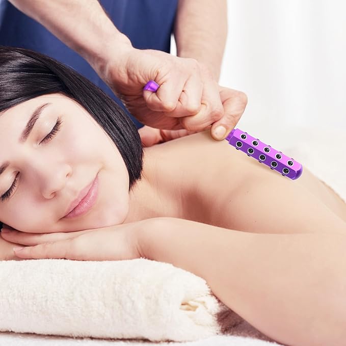 Up Lifting Massaging Beauty Roller Radiance Roller 30 Germanium Stone Face Roller for Uplift and Skin Care,Uplifting Face Massager (Purple)-Velvo Beauty