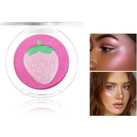 Highlighter Makeup Palette Face Highlighter Palette Glitter Highlighter Powder Palette Iluminadores de Maquillaje for Face Highlighters & Illuminator (Purple)-Velvo Beauty