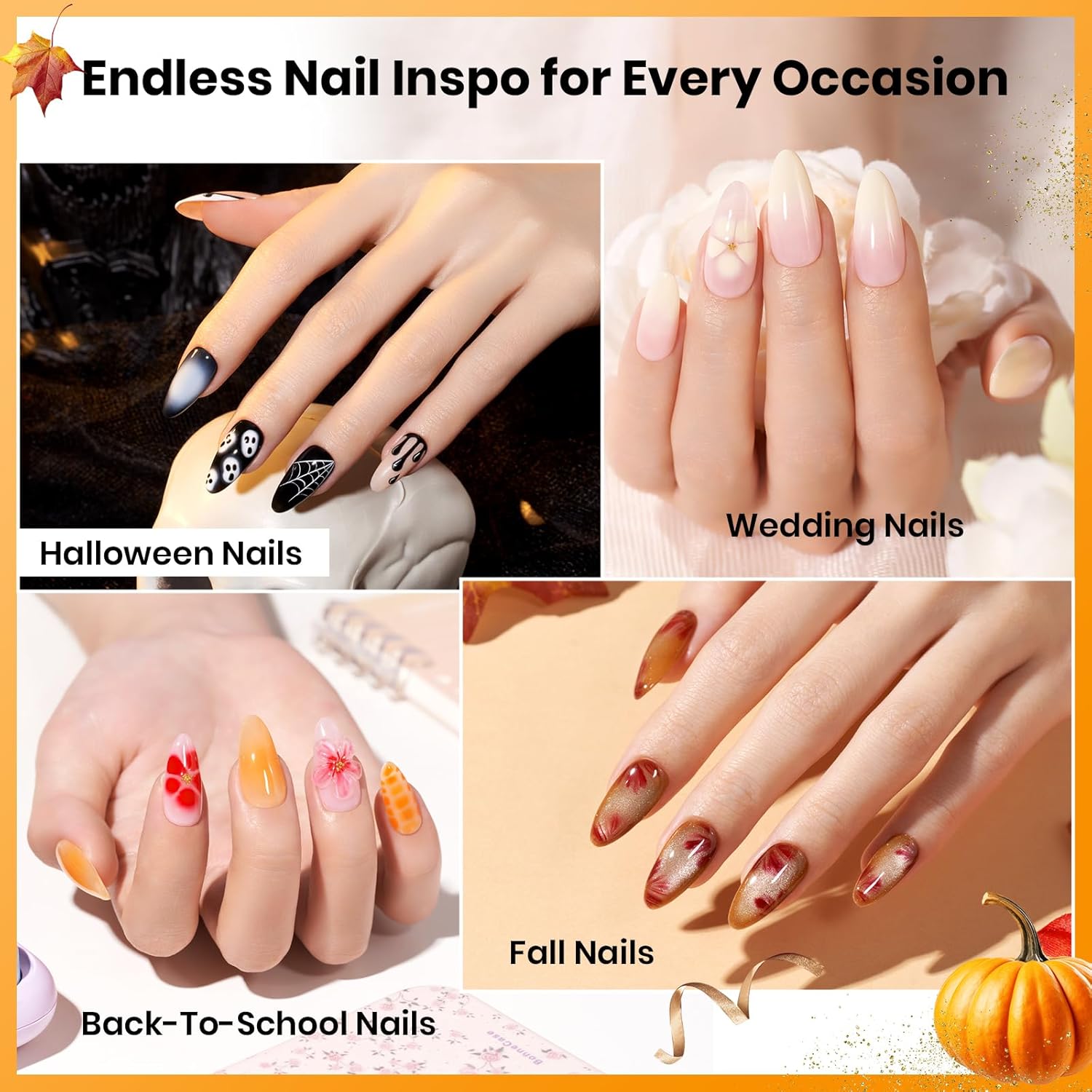 Beetles Blooming Gel 15ml Clear Uv Led Blossom Fall Halloween Nails Gel Polish for Spreading Effect Marble Natural Stone Watercolor Floral Print Soak off Diy Nail Art Design Manicure Gift for Women-Velvo Beauty