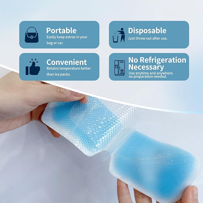 Disposable Instant Cooling Gel Eye Masks, Soothing Relief for Tired Eyes & Cooling Sensation, Eye Patches for Puffy Eyes,10 Packs-Velvo Beauty