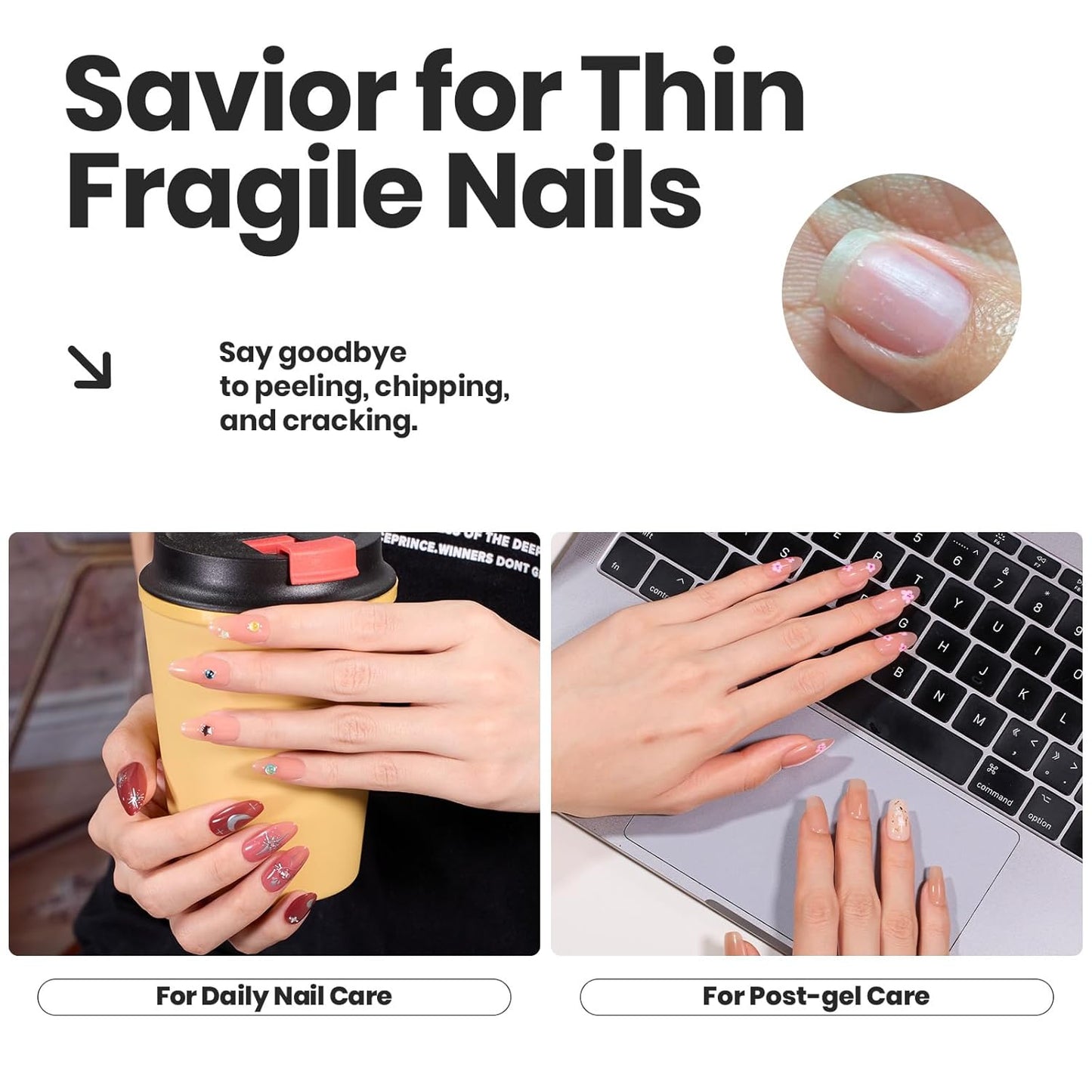 Beetles Jelly Nail Polish Set P186,6 Colors Burgundy Pink Nude Quick Dry Nail Polish Fingernail Fast Drying & Long Lasting Nail Strengthener Polish-Velvo Beauty