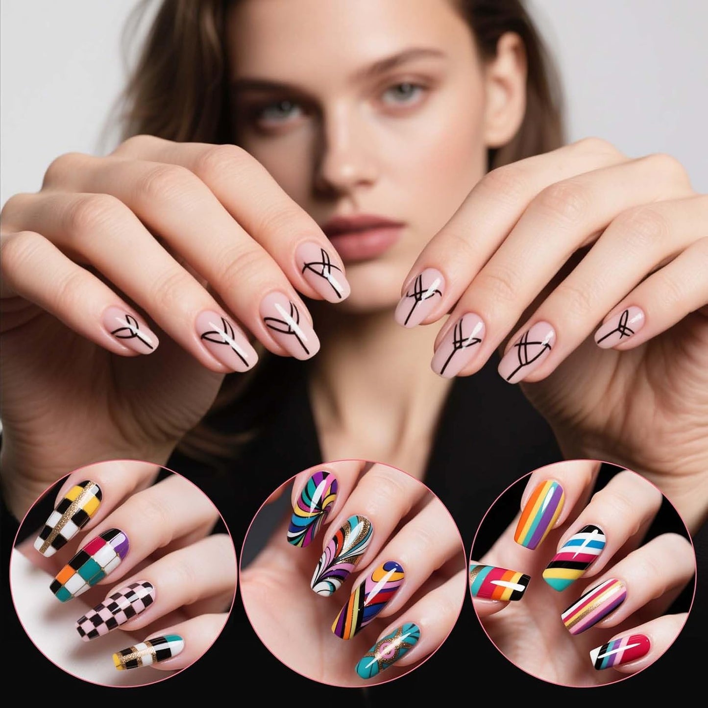 Artdone Wood Grain Nail Art Pens, Liner Brushes Set, 5PCS Brown Color Nail Tools For Long Lines, Thin Details, Fine Drawing, Liner Brush UV Gel Polish Painting Nail Design Sizes 5/12/13/20/25mm-Velvo Beauty