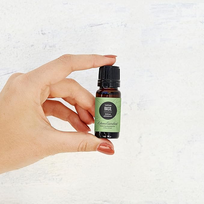 Edens Garden Basil- Lemon Essential Oil- 100% Pure Premium Grade, Undiluted, Natural, Therapeutic, Aromatherapy, The Best for Diffuser, Candle, Laundry, Humidifiers 30 ml (1 fl oz)-Velvo Beauty