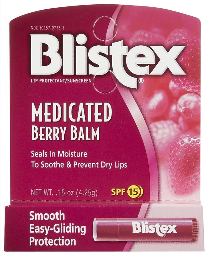 Blistex Medicated Berry Lip Balm, 3 pack-Velvo Beauty