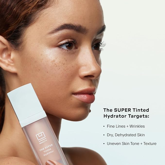 U Beauty The Super Tinted Hydrator Hyaluronic Acid Moisturizing Cream - Mega-Dose Skin Hydrator for Supple, Smooth, and Softer-Looking Skin For Up To 48 Hours - Shade 6-1.0 oz-Velvo Beauty