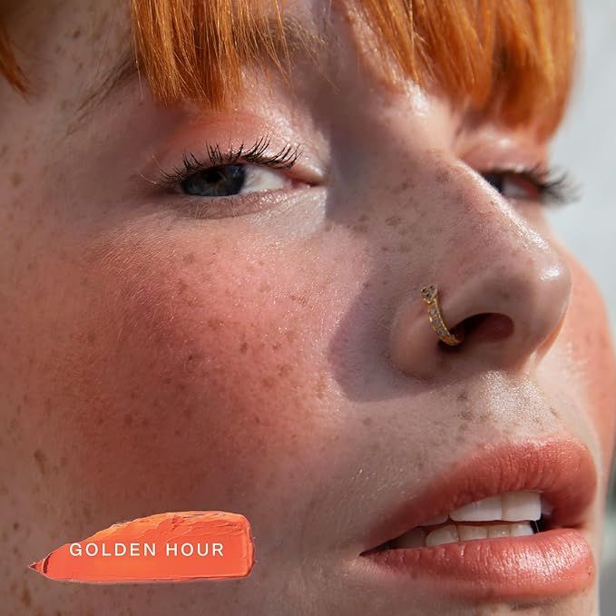 Tower 28 Beauty BeachPlease Cream Blush for Cheeks and Lips - Multi-Purpose Lip and Cheek Tint in Orange Blush - for Sensitive Skin – Color GOLDEN HOUR, Luminous Finish-Velvo Beauty