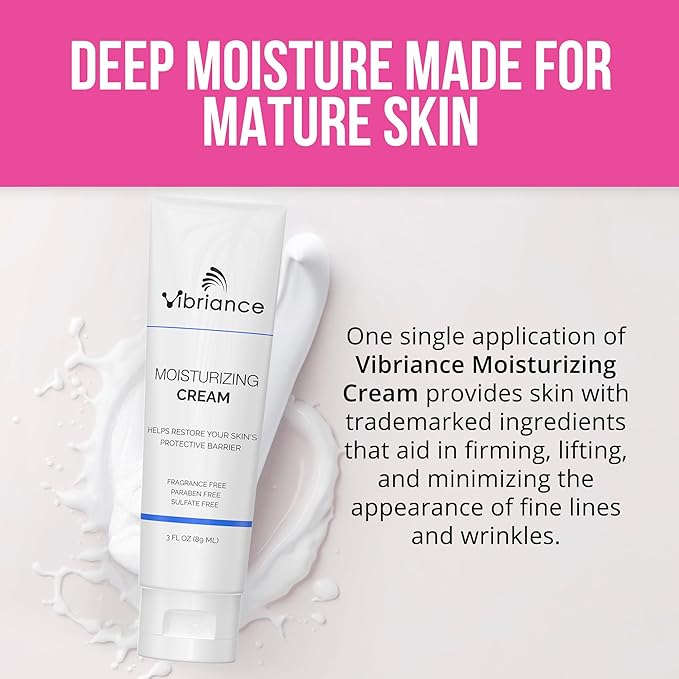 Vibriance Moisturizing Face Cream, 3 Fl Oz - Nourishing and Non-Greasy with Plant-Based Ingredients - Softening, Ultra-Hydrating, Fast-Absorbing Facial Moisturizer Cream for All Skin Types-Velvo Beauty