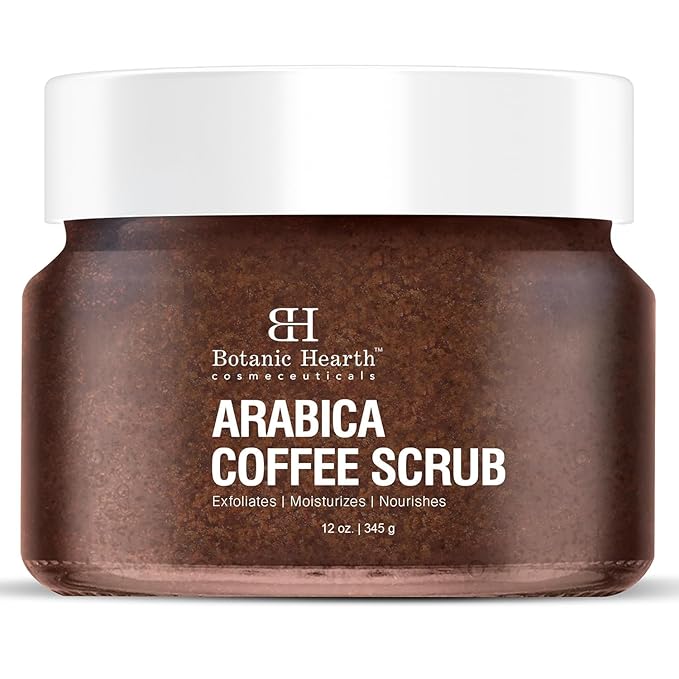 Botanic Hearth Arabica Coffee Body Scrub Exfoliating Body Scrub Act As Body Exfoliator & Helps With Moisturizing Skin, Acne, Cellulite, Dead Skin Scars, Wrinkles 12 Oz-Velvo Beauty