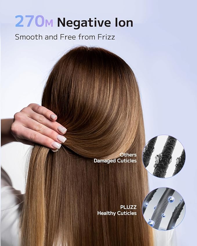 Hair Dryer, Ionic High-Speed Blow Dryer for Fast Drying with Brushless Motor, Portable Professional Hair Dryers with Magnetic Concentrator, Quiet Compact Hairdryer for Women & Men, Travel/Home/Salon-Velvo Beauty