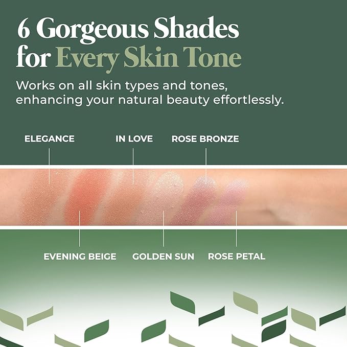 Dr. Lily Ros- All-Natural Blush, Bronzer & Shimmer – Plant Based No Harsh Chemicals, No Parabens or Synthetic Fragrances 100% Natural Formula Safe for Sensitive Skin (Evening Beige)-Velvo Beauty