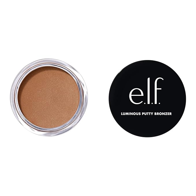 e.l.f. Luminous Putty Bronzer, Lightweight Putty-to-Powder Bronzer For A Radiant, Glowing Finish, Highly Pigmented, Vegan & Cruelty-Free, Sun Chaser-Velvo Beauty