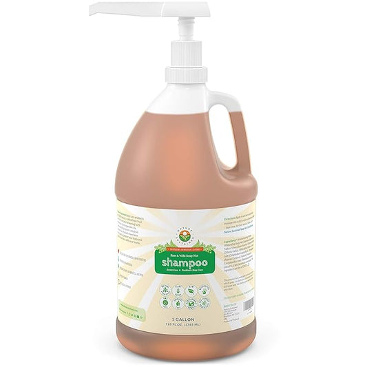Organic Shampoo - Raw & Wildcrafted with Probiotics, Hypoallergenic Natural & Sulfate Free Shampoo for Sensitive Scalp, Dry Hair, Dandruff, Eczema & Psoriasis, Gallon, Original-Velvo Beauty