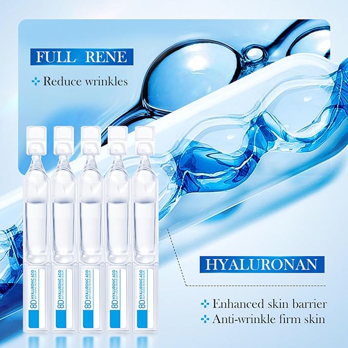 8D Hyaluronic Acid Face Care Set, Hydrating Skin Care Set Moisturize Skin, Smooth Fine Lines, Improves Skin Elasticity, Anti-Aging Skin Care Set with Cleanser,Eye Cream,Face Cream,Serum,Mask-Velvo Beauty