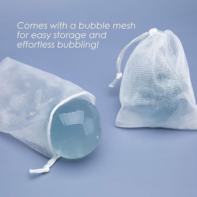 Be Bare Jelly Ball Cleanser, Daily Face Wash Korean Skin Care Cleanser Ball for Dry Skin with Squalane & Hyaluronic Acid for Skin Hydration and Moisturizing - Fresh Aqua (1.41oz)-Velvo Beauty