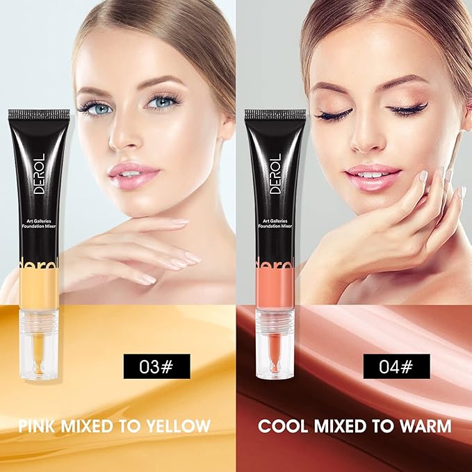 Orange Foundation Mixing Pigment for Adjusting Shade and Color Corrector, Blends Easily With Foundation, Orange Color Corrector for Adjusting Foundation from Cold to Warm (04# Orange)-Velvo Beauty