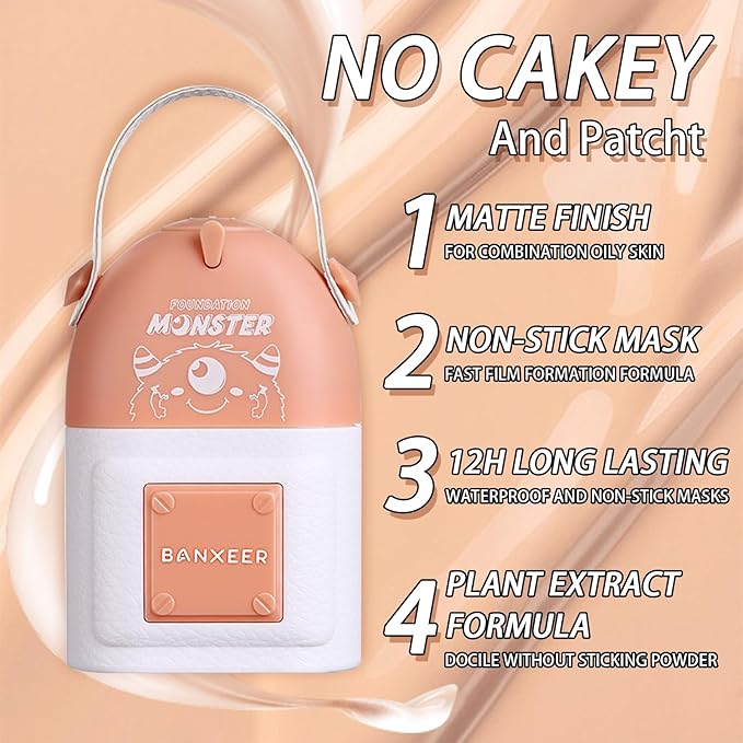 Concealer Moisturizing Gradient Foundation, Lightness Oil Control Long Lasting Waterproof Full Coverage Color Correcting Foundation-Velvo Beauty