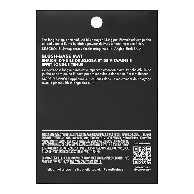 e.l.f. Primer-Infused Matte Blush, Long-Lasting, Lightweight & Buildable Powder Blush, Delivers A Matte Finish, Vegan & Cruelty-Free, Always Crushing-Velvo Beauty