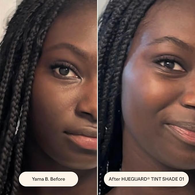 Live Tinted Hueguard Skin Tint SPF 50 - Tinted Mineral Sunscreen with Light-Medium Buildable Coverage With a Hydrating and Radiant Finish - Water and Sweat Resistant, 1.35 fl oz - Shade 01-Velvo Beauty