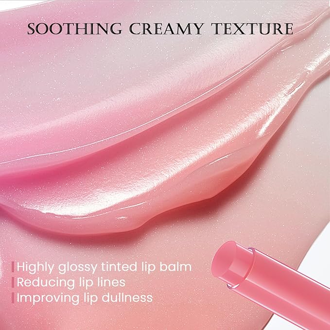 DAGEDA Tinted Lip Balm, Moisturizing Magic Color Changing Lipstick, Soothing Hydrating Lip Balm Tinted, Glossy Lip Plump Gloss Butter Balm, Lightweight, Non-Greasy, 01-Velvo Beauty