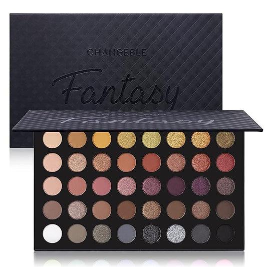 Professional Neutral Smokey Eyeshadow Makeup Palette, Matte Shimmer Metallic Black Grey Dark Goth Eye Shadows for Halloween, Pigmented Warm Smoky Naked Nude Rosy Gold Brown Pallet Daily Make Up Kit-Velvo Beauty