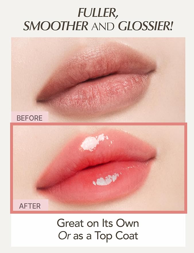 Natural Bloom Korean Lip Oil Serum 0.14 fl oz | Moisturizing Lip Booster Plumping Oil Tint Serum Enriched w/Camellia & Safflower Oils | Non-Irritating Color Changing Lip Oil (Pink Muhly)-Velvo Beauty