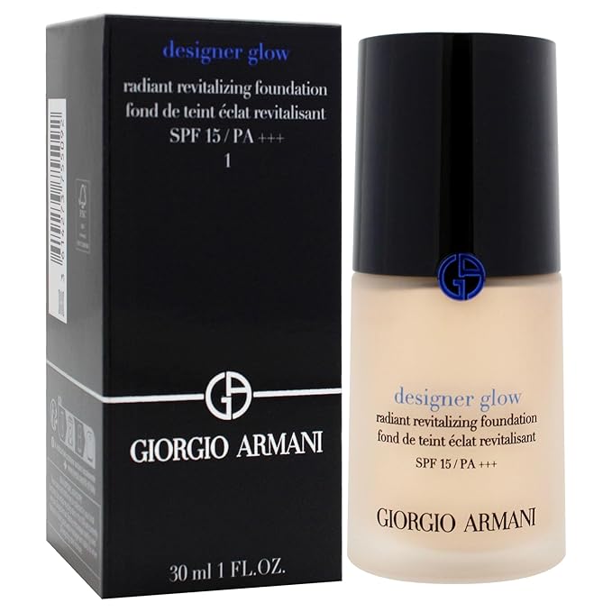 Designer Glow Radiant Revitalizing Foundation SPF 15 Plus - 1 by Giorgio Armani for Women - 1 oz Foundation-Velvo Beauty
