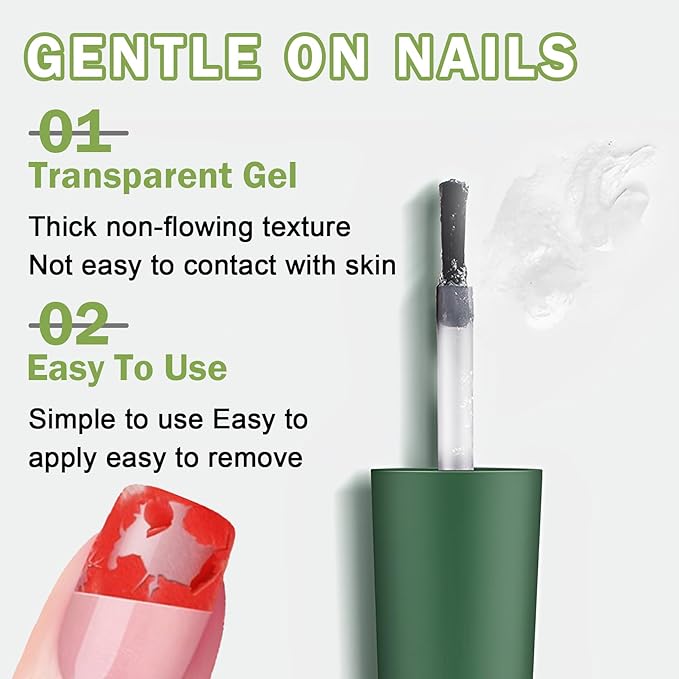 Magic Remover Gel Polish,3PCS Gel Nail Remover,Professional Gel Remover for Nails,Quickly and Easily Removedor de Esmalte Gel (15ML)-Velvo Beauty