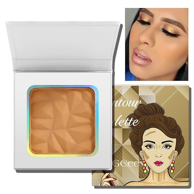 Matte Light Bronzer Palette,Perfect Finish Hd Powder,Professional Bronzering contouring Makeup Pallet,Highly Pigments and Long Lasting For Fair Face Tone,Cruelty-Free-Velvo Beauty