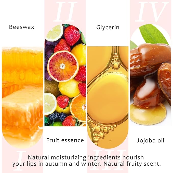 Tinted Lip Balm, Tinted Chapstick 2 in 1 Moisturizing Lip Balm and Buildable Lipstick, Instant Hydration Chapped Lips and Pale Lips, Keep Lips Hydrated Lip Moisturizer, 0.16Oz, Pack of 6-Velvo Beauty